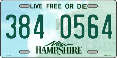 NH license plate 3840564