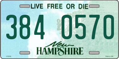 NH license plate 3840570