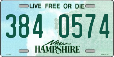 NH license plate 3840574
