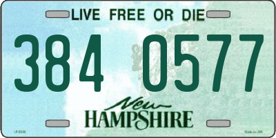NH license plate 3840577