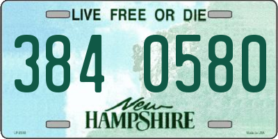 NH license plate 3840580
