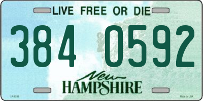 NH license plate 3840592