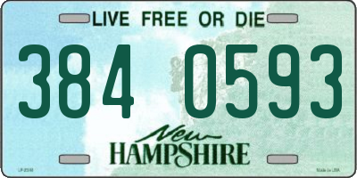NH license plate 3840593