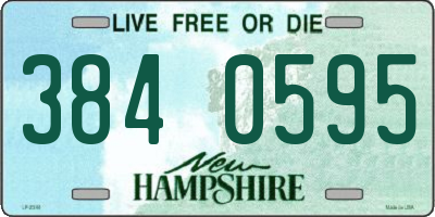 NH license plate 3840595