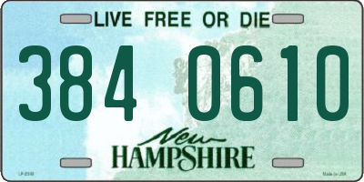 NH license plate 3840610