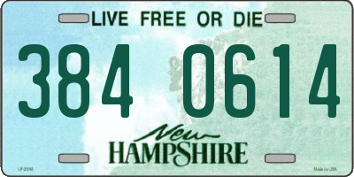 NH license plate 3840614