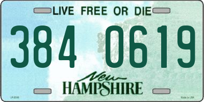NH license plate 3840619