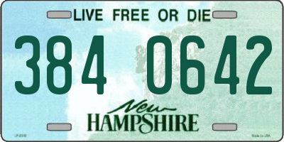 NH license plate 3840642