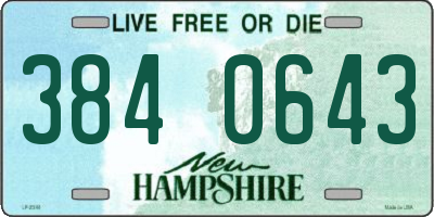 NH license plate 3840643