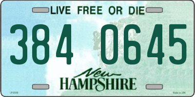 NH license plate 3840645