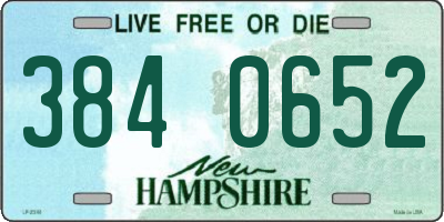 NH license plate 3840652