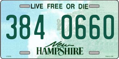 NH license plate 3840660