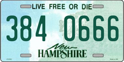 NH license plate 3840666