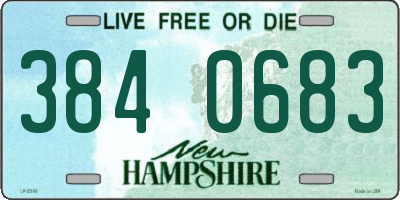 NH license plate 3840683