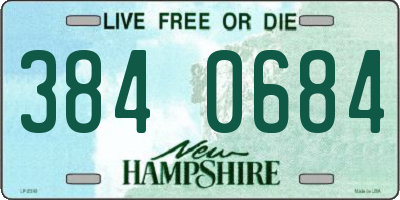 NH license plate 3840684