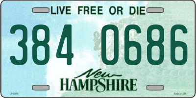 NH license plate 3840686
