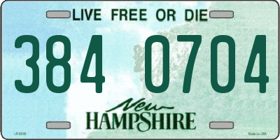 NH license plate 3840704