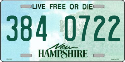 NH license plate 3840722