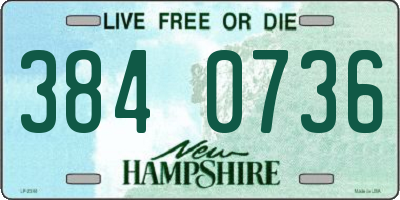 NH license plate 3840736