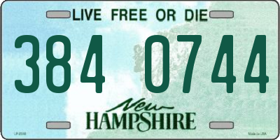 NH license plate 3840744