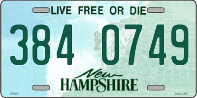 NH license plate 3840749