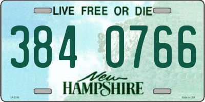 NH license plate 3840766