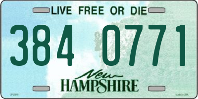 NH license plate 3840771