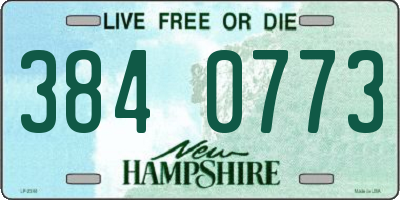 NH license plate 3840773