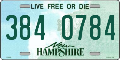 NH license plate 3840784