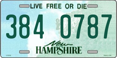 NH license plate 3840787