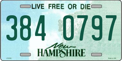 NH license plate 3840797