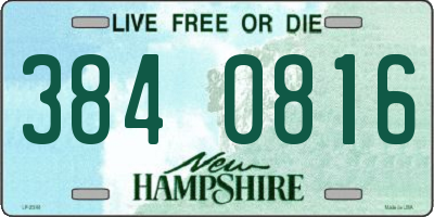 NH license plate 3840816