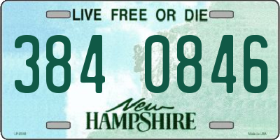 NH license plate 3840846