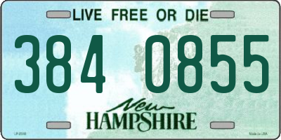 NH license plate 3840855