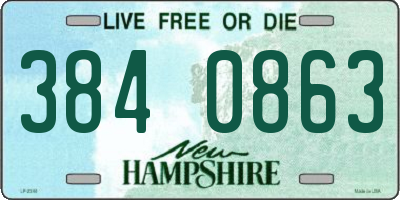NH license plate 3840863