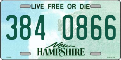 NH license plate 3840866