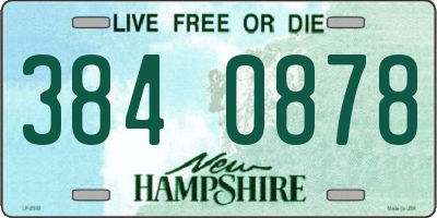 NH license plate 3840878