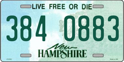 NH license plate 3840883