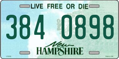NH license plate 3840898