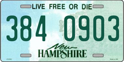 NH license plate 3840903