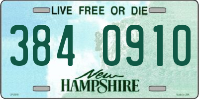 NH license plate 3840910