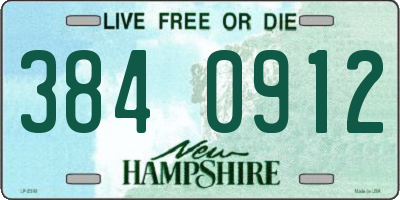 NH license plate 3840912