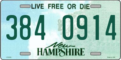 NH license plate 3840914
