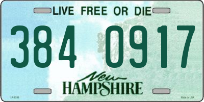 NH license plate 3840917