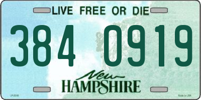 NH license plate 3840919