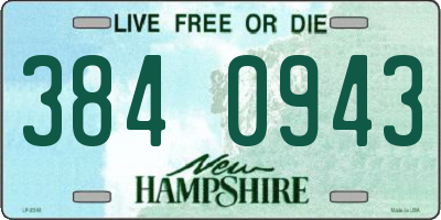 NH license plate 3840943