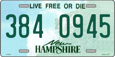 NH license plate 3840945