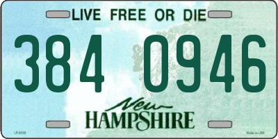 NH license plate 3840946