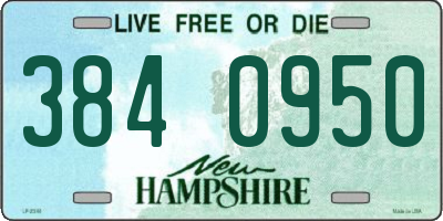 NH license plate 3840950