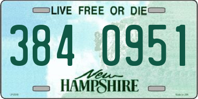 NH license plate 3840951